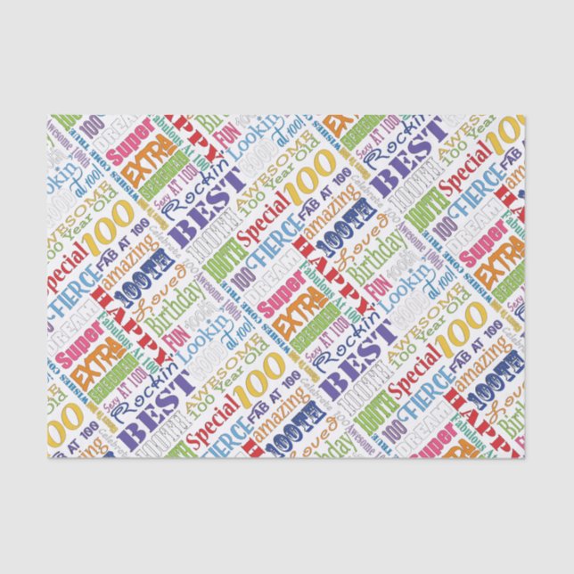 Papel De Seda Ofertas de Festa de aniversário 100 Únicas E Espec (Frente )