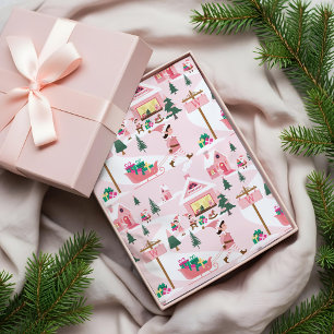 Papel De Seda Oficina de Elfo do Polo Norte Vila Rosa Papai Noel