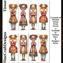 Papel De Seda Oito Garotas Steampunk Fofas e Excêntricas DV3B De