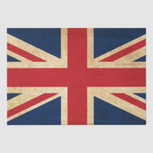 Papel De Seda Old Vintage Grunge Reino Unido Flag Union Jack