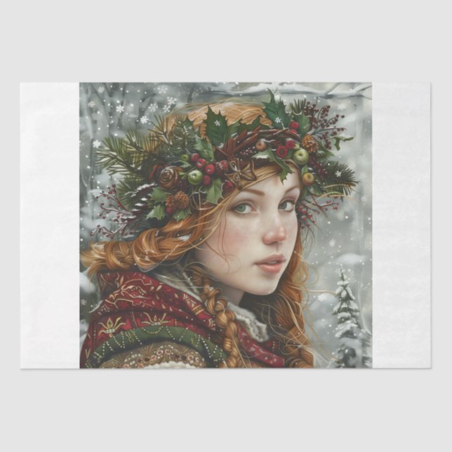 Papel De Seda Old World Lady (Frente )