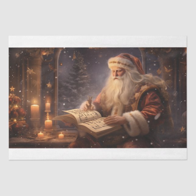 Papel De Seda Old World Santa (Frente )