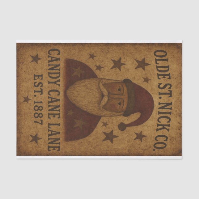Papel De Seda Olde St Nick Candy Canes (Frente )