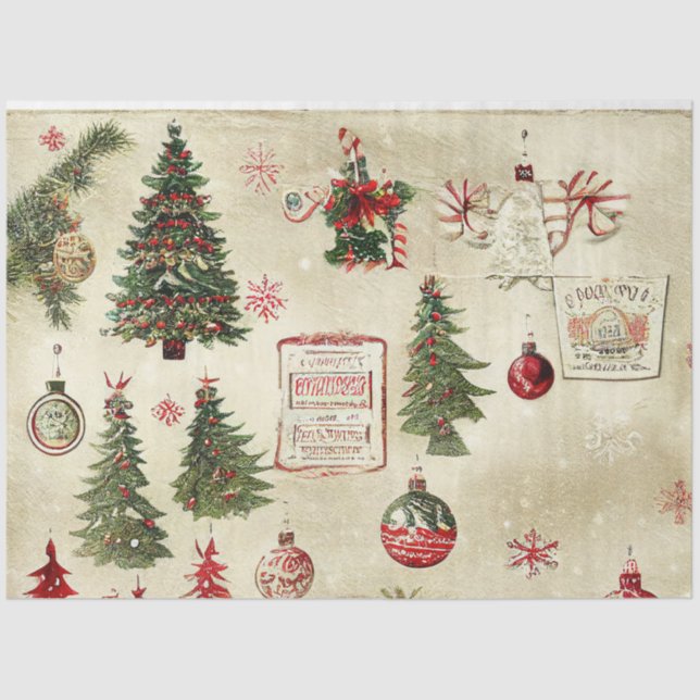 Papel De Seda Ole Christmas Design Série #3 - Tecido (Frente )