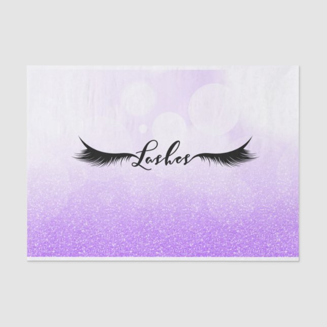 Papel De Seda Olhais De Bela Brilhante Roxo Eilashes (Frente )