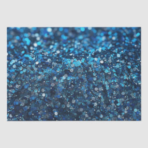 Papel De Seda Olhar de Lantejoulas Azul