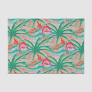 Papel De Seda Olhar de serapilheira da palmeira do flamingo