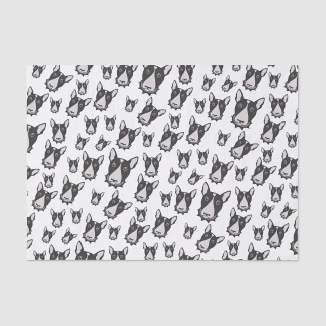 Papel De Seda Olhar duas vezes de bull terrier! Intimidação (Frente )