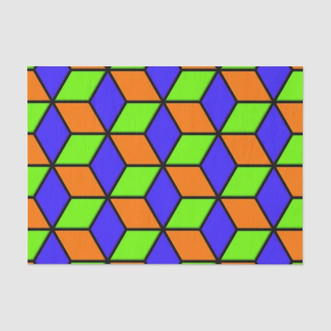 Papel De Seda Olhar R Cubo (Frente )