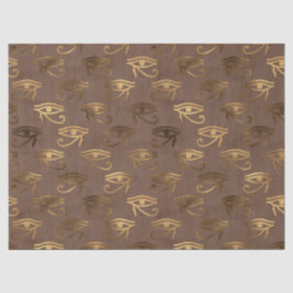 Papel De Seda Olho Metálico Egípcio em Marrom