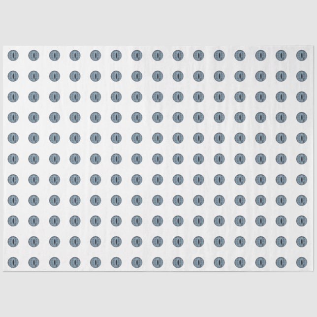 Papel De Seda Olhos de Bolinhas Azul do Halloween (Frente )