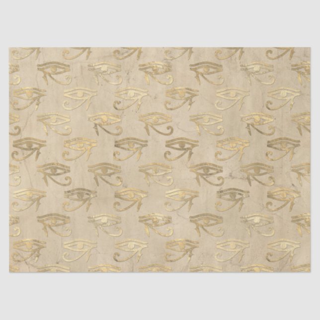 Papel De Seda Olhos Metálicos Egípcios na Desvinculação de Marfi (Frente )