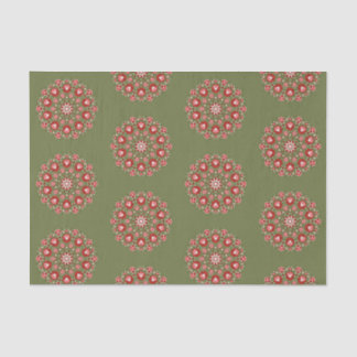Papel De Seda Olive green rosemaling 
