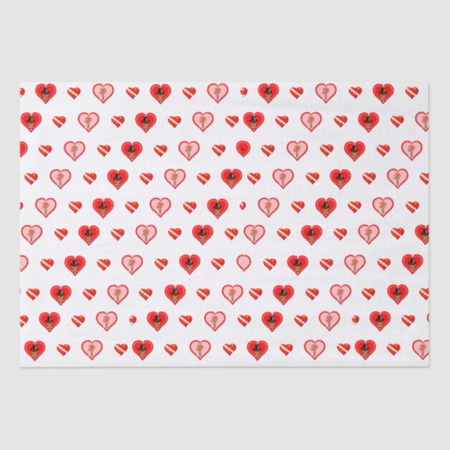 Papel De Seda Oliver O Padrão do Dia dos Namorados (Frente )