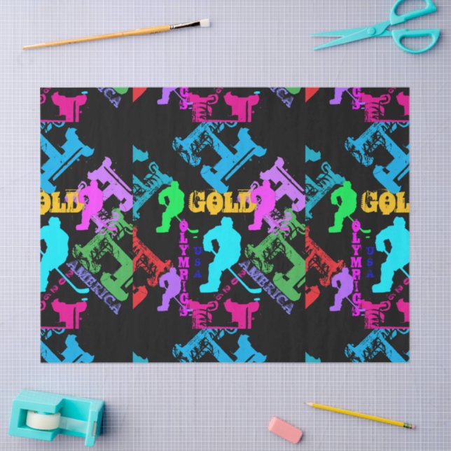 PAPEL DE SEDA OLYMPIC HOCKEY PRINTED BACKPACK (Arte )
