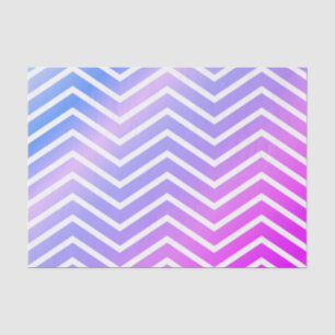 Papel De Seda Ombre azul roxo cor-de-rosa à moda Chevron
