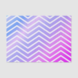 Papel De Seda Ombre azul roxo cor-de-rosa à moda Chevron