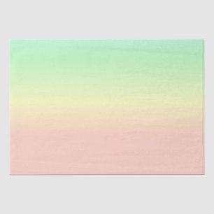 Papel De Seda Ombre Rainbow Abstrato Pastel Patterno