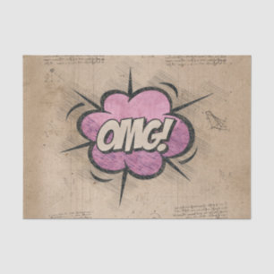 Papel De Seda OMG! Vintage Comic Book Steampunk Pop Art