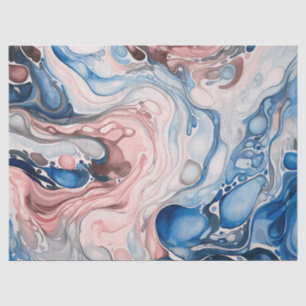 Papel De Seda Onda ácida1 Vermelho, Branco e Azul