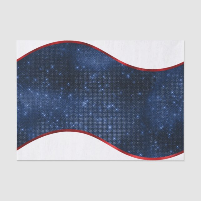 Papel De Seda Onda Azul Patriótica (Frente )