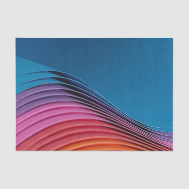 Papel De Seda Onda Colorida (Frente )