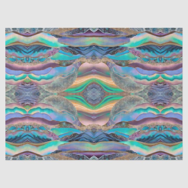 Papel De Seda Onda de Abalone Arte em Tissue para Decoupage (Frente )