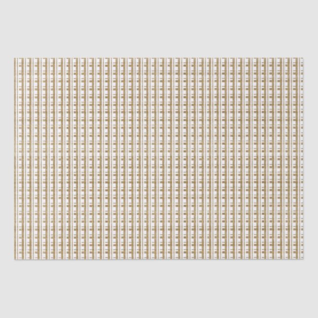 Papel De Seda Onda de Ivory e Waffle Dourado (Frente )