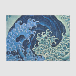 Papel De Seda Onda Feminina Hokusai Vintage Oceano