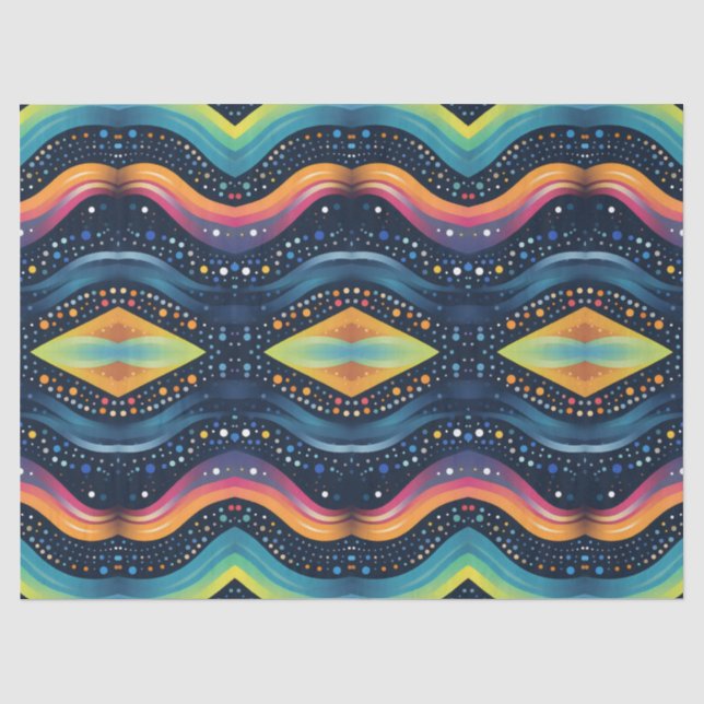 Papel De Seda onda multicolor (Frente )