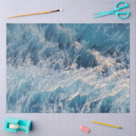 Papel De Seda Ondas azuis do oceano