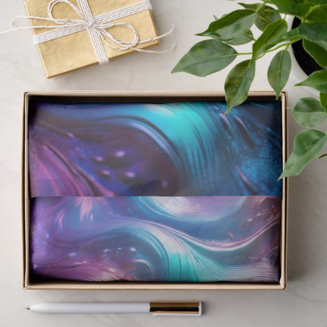 Papel De Seda Ondas Coloridas (Presente)