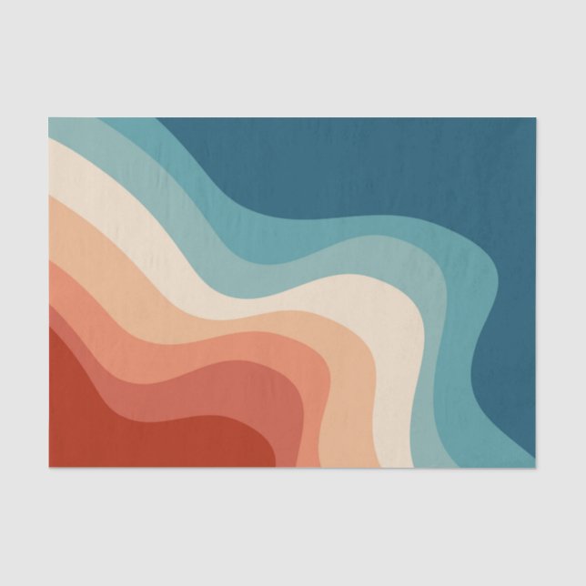 Papel De Seda Ondas de estilo retrorreflector (Frente )