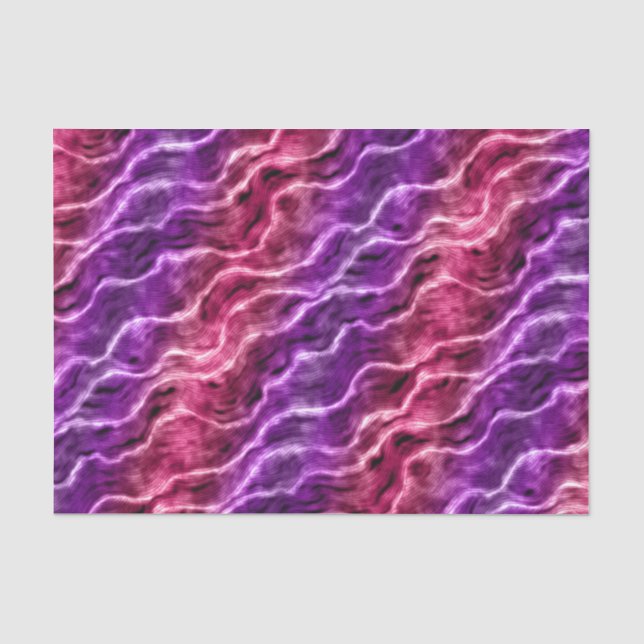Papel De Seda ondas inky - gradiente de rosa : (Frente )