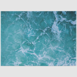Papel De Seda Ondas profundas do oceano azul