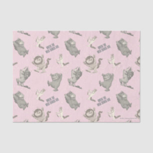 Papel De Seda Onde Vivem os Monstros Padrão Estrela Rosa