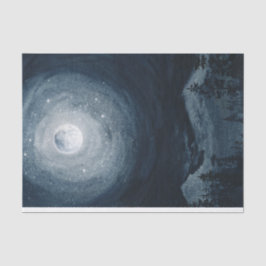 Papel De Seda Onu-noite, céu-cheio, estrelas da lua de montanha