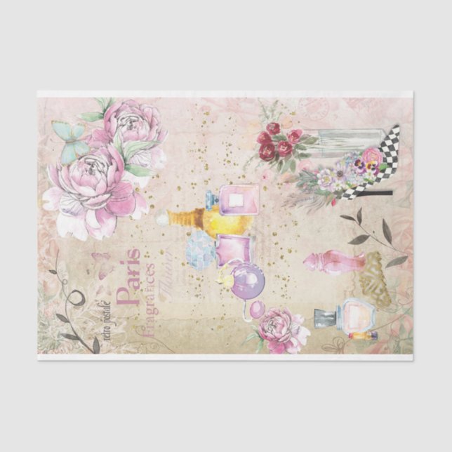 Papel De Seda Oo La Parfume Decoupage Paper (Frente )