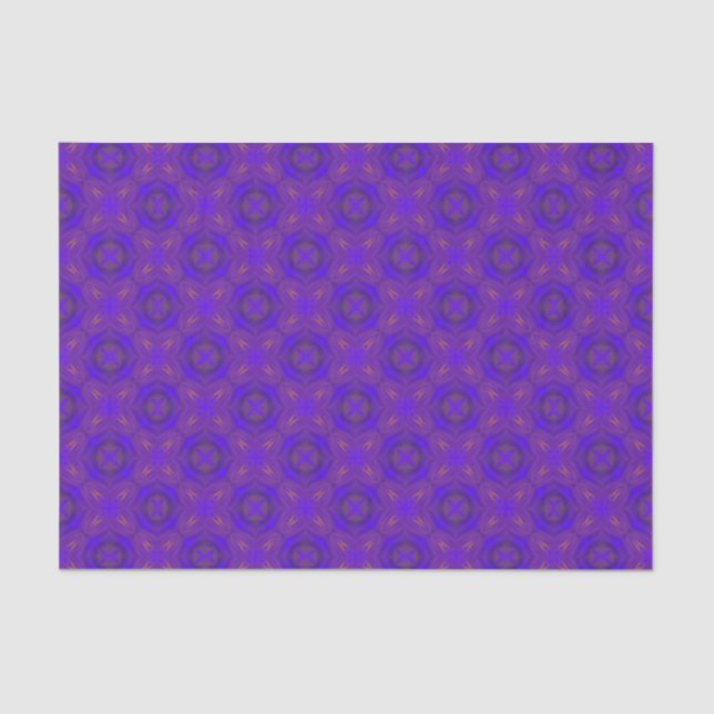 Papel De Seda Orange Blue Purple Abstract Lattice Pattern (Frente )