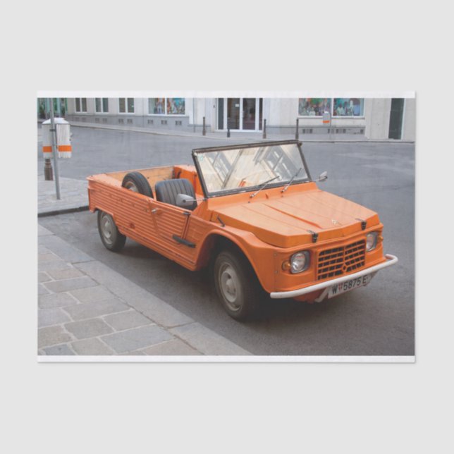 Papel De Seda Orange Citroen Mehari (Frente )