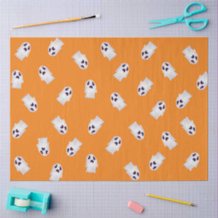 Papel De Seda Orange e Black Halloween