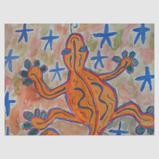 Papel De Seda Orange Gecko (Frente )