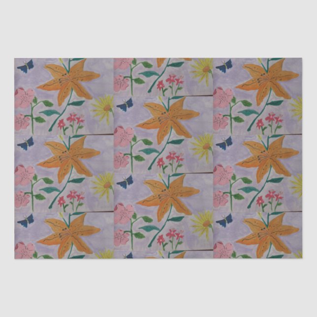 Papel De Seda Orange Lily (Frente )