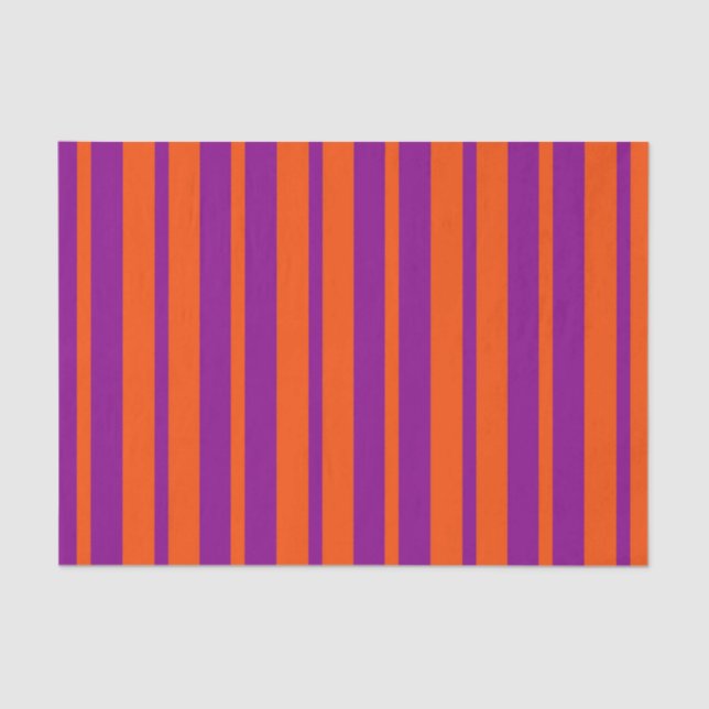 Papel De Seda Orange Purple Stylish Stripes Pattern Design  (Frente )