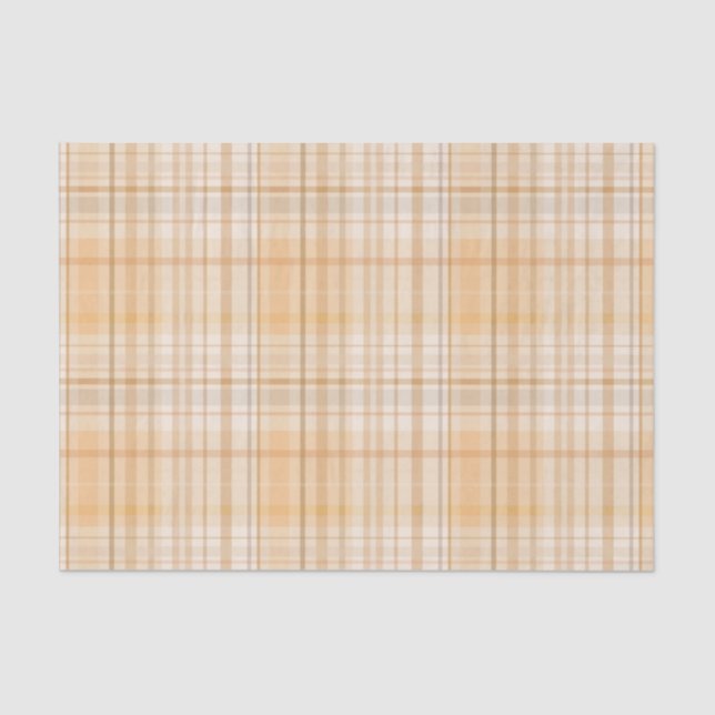 Papel De Seda Orange Spice Tartan Xadrez (Frente )