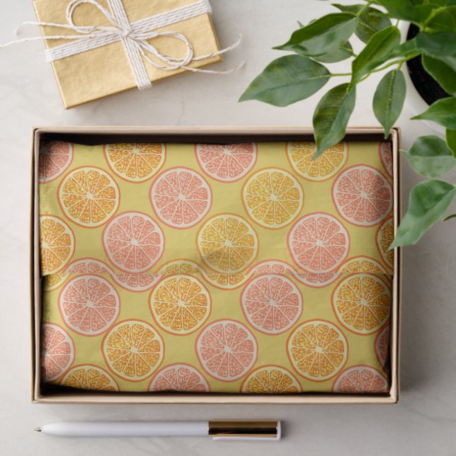 Papel De Seda Orange Summer Mustard (Presente)