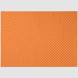 Papel De Seda Orange With White Polka Dots