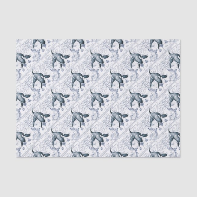 Papel De Seda Orca Map Blue (Frente )