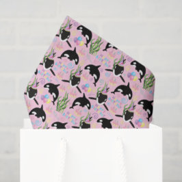 Papel De Seda Orca Whale Tissue Paper in Pink