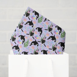 Papel De Seda Orca Whale Tissue Paper in Purple